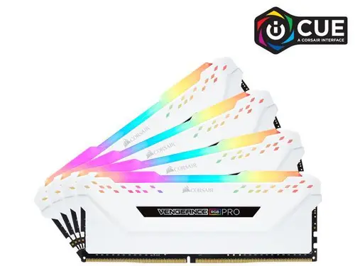 CORSAIR Vengeance RGB Pro 64GB (4 x 16GB) DDR4 3200 (PC4 25600) Desktop Memory Model CMW64GX4M4C3200C16W