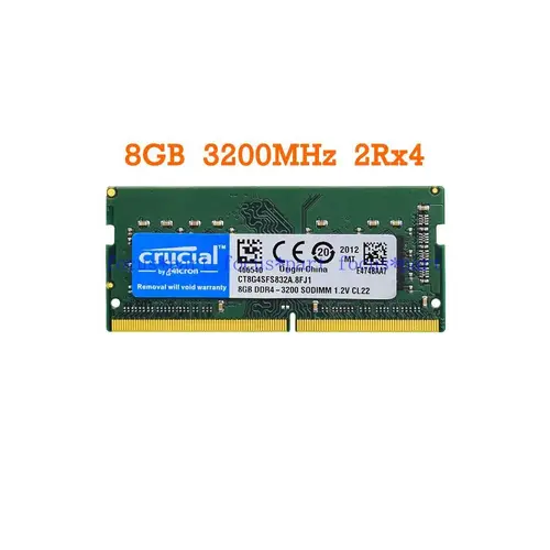 Crucial 8 GB Ram DDR4 2133 2400 2666 3200 MHz SO-DIMM 260-Pin Memory For Laptop 8GB