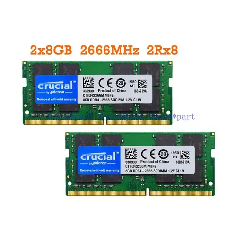 Crucial 8 GB Ram DDR4 2133 2400 2666 3200 MHz SO-DIMM 260-Pin Memory For Laptop 8GB
