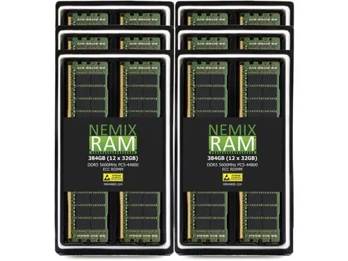 NEMIX RAM 768GB (12X64GB) DDR5 5600MHZ PC5-44800 2Rx4 1.1V 288-PIN ECC RDIMM Registered Server Memory KIT