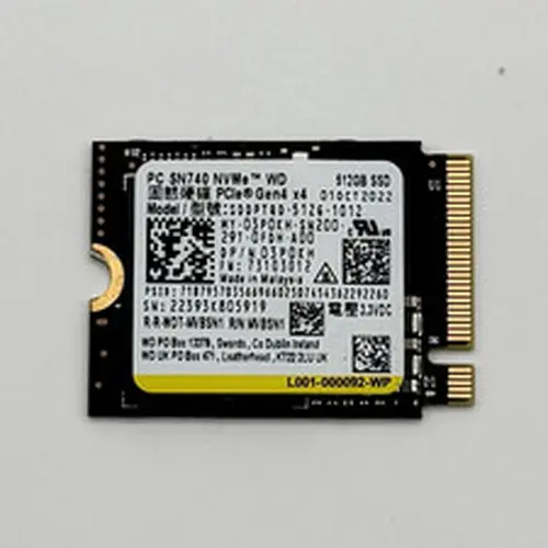 512GB Western Digital WD SN740 M.2 PCIe Gen4x4 NVMe 2230 SSD SDDPTQD-512G-1012