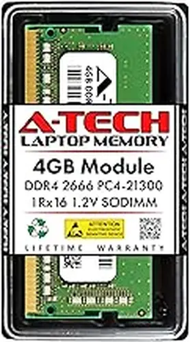 A-Tech 4GB RAM Replacement for Synology D4NESO-2666-4G | DDR4 2666 MHz PC4-21300 SODIMM Non-ECC Unbuffered Memory Compatible for NAS & NVR Servers