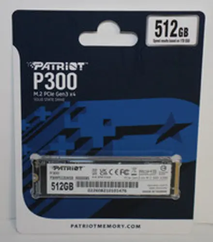 Patriot P300 M.2 2280 512GB PCIe Gen3 x4, NVMe Internal Solid State Drive