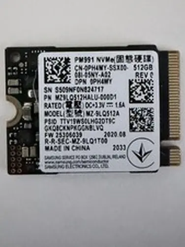 Samsung PM991 512GB M.2 2230 NVMe PCIe Internal SSD MZ9LQ512HALU-000D1