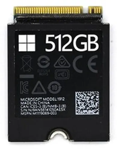 Microsoft 512GB M.2 2230 NVMe Gen4 SSD Model 1912 Surface Heatsink