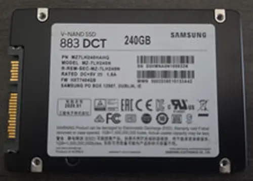 SAMSUNG 240GB 883 DCT - 2.5" SATA SSD MZ7LH240HAHQ - GOOD Health - 52k Hours