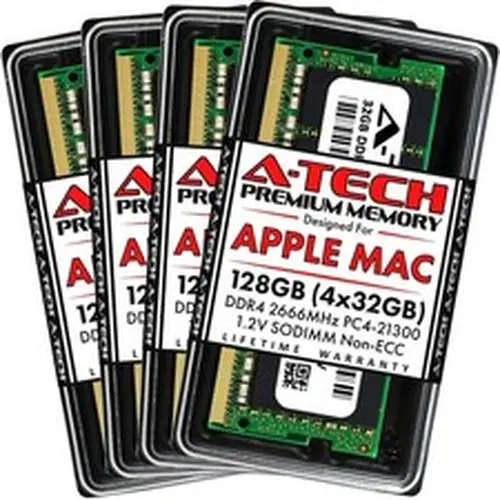 A-Tech 128GB Kit (4x32GB) RAM for Apple iMac | DDR4 2666 MHz SODIMM PC4-21300
