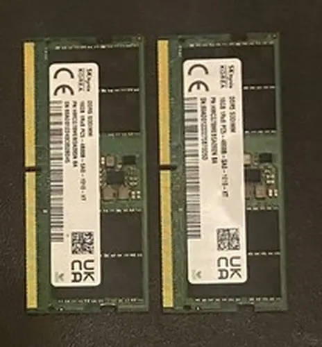SK hynix 32GB total DDR5 SODIMM (2) 16GB 1Rx8 PC5 - 4800B - 1010-XT memory Ram