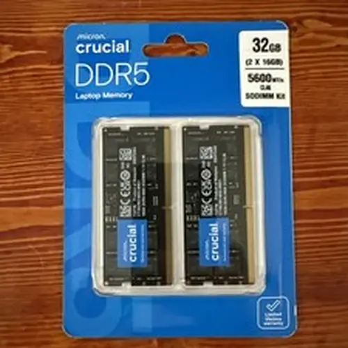 Crucial Micron 32GB Kit (2x16GB) DDR5 5600MHz SODIMM Laptop Memory NEW