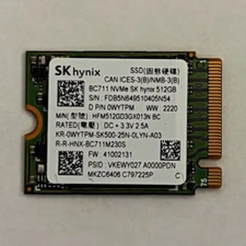 SK hynix BC711 512GB NVMe M.2 Internal SSD Green HFM512GD3GX013N