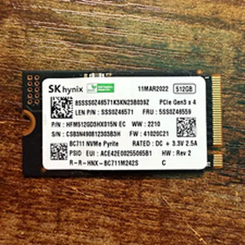SK hynix BC711 512GB M.2 2242 NVMe PCIe Gen3x4 Internal SSD HFM512GD3HX015N