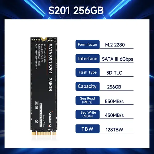 Fanxiang 2.5'' SATA III 1/2/4TB SSD M.2 2280 SATA Internal Solid State Drive LOT