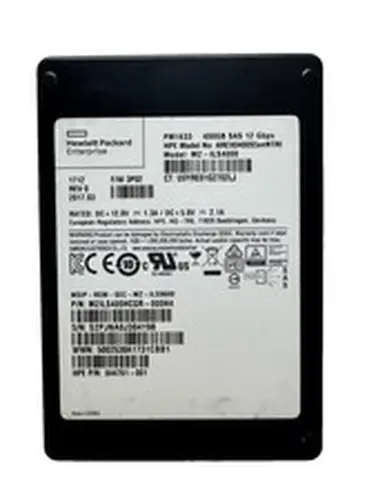 HPE SAMSUNG PM1633 400GB 2.5" SAS SSD 12Gbps/512b/s/LOW HOURs/Good Health-81-88%