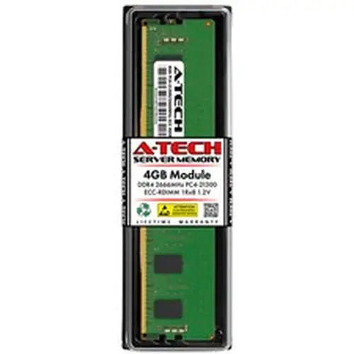 A-Tech 4GB 1Rx8 PC4-21300R DDR4 2666 MHz ECC Registered RDIMM Server Memory RAM