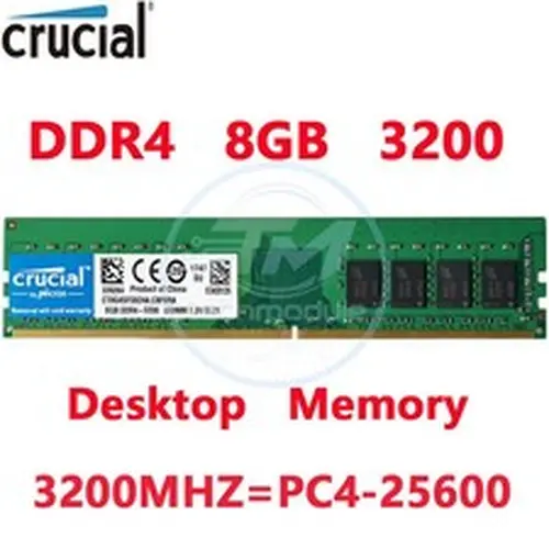 Crucial DDR4 8GB 3200 Mhz PC4-25600 288pins Desktop Memory Dimm Ram 1 X 8GB