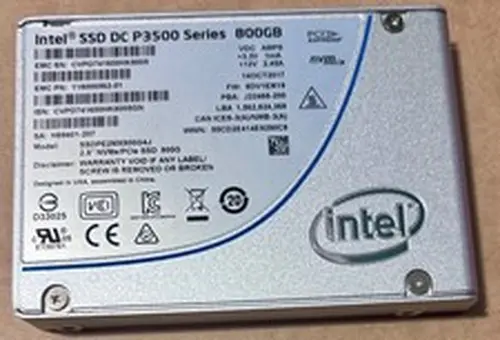 Intel SSDPE2MX800G4J 2.5" 800GB NVMe PCIe 3.1 DC P3500 U.2 Solid State Drive