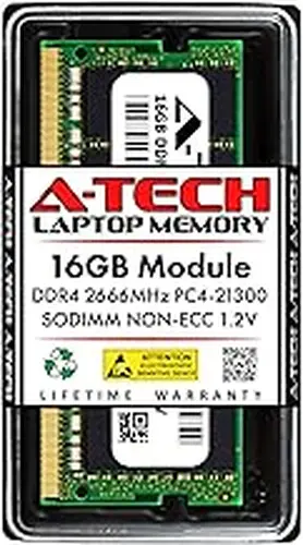 A-Tech 16GB RAM for Lenovo IdeaPad 320S-15AST, 330-15ARR, 330S-14IKB, 530S-15IKB, 720S-14IKB | DDR4 2666MHz PC4-21300 SODIMM Non-ECC Memory Upgrade