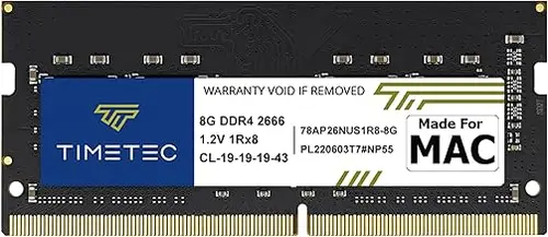 Timetec 8GB Compatible for Apple DDR4 2666MHz for Mid 2020 iMac (20,1/20,2) / Mid 2019 iMac (19,1) 27-inch w/Retina 5K Display, Late 2018 Mac mini (8,1) PC4-21333 / PC4-21300 SODIMM MAC RAM Upgrade