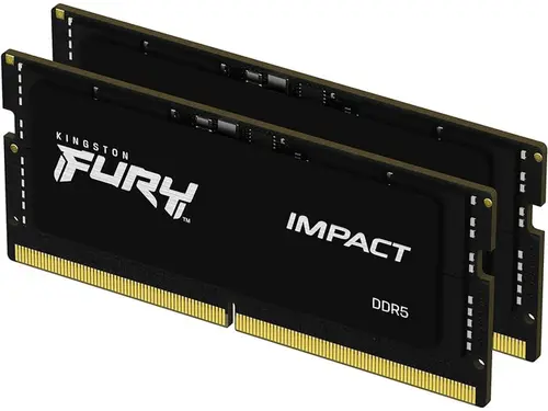 Kingston FURY Impact 64GB (2 x 32GB) 262-Pin DDR5 SO-DIMM DDR5 5600 (PC5 44800) Laptop Memory Model KF556S40IBK2-64