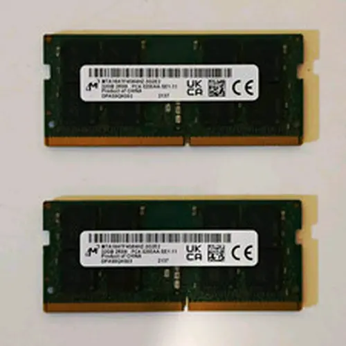 64GB (2x32GB) Micron DDR4 3200MHz PC4-25600 SODIMM Laptop RAM Memory