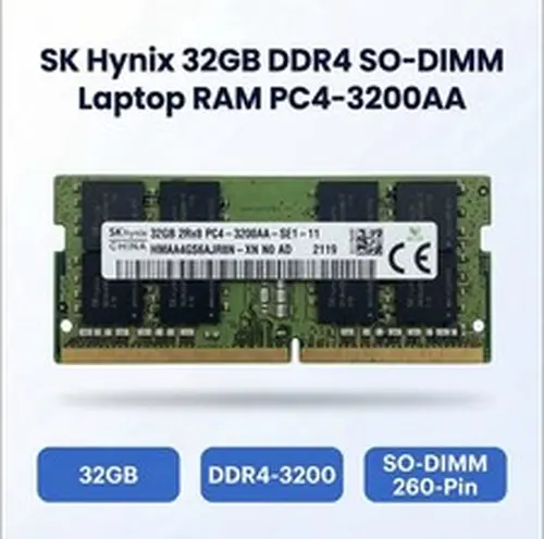 SK Hynix 32GB DDR4 3200MHz SO-DIMM Laptop Memory HMAA4GS6AJR8N-XN Pulled