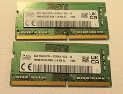 HMAA1GS6CJR6N-XN, SK HYNIX, 8GB 1RX16, PC4-3200AA DDR4 SO-DIMM LAPTOP MEMORY