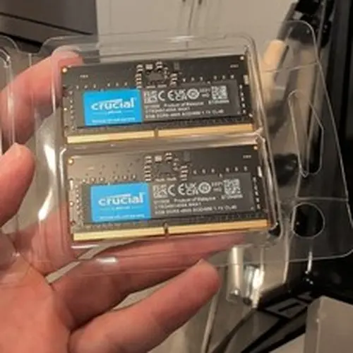 Crucial 16GB DDR5 RAM Kit (2x8GB), 4800MHz, CL40 Laptop Memory CT2K8G48C40S5