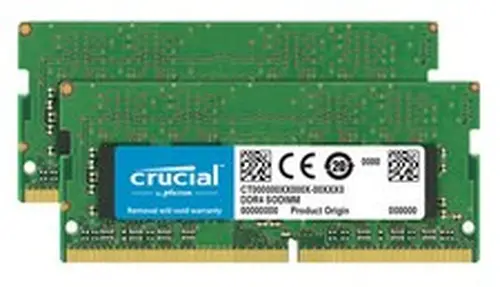 Crucial 32GB DDR4 KIT 2x 16GB 2666 MHz PC4-21300 SODIMM 260-Pin Laptop Memory
