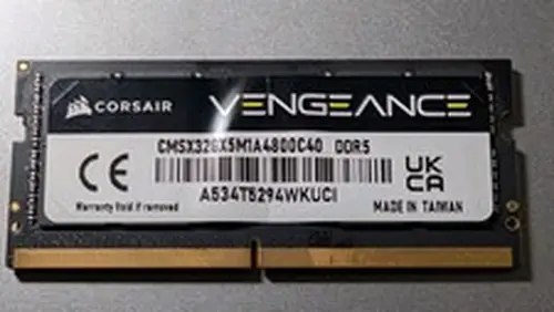 Corsair Vengeance 32GB DDR5-4800 SODIMM Laptop RAM CMSX32GX5M1A4800C40
