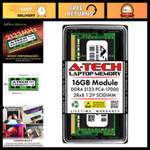 16GB DDR4 2133MHz SODIMM Laptop RAM Memory Module PC4-17000 CL15 Non-ECC 2Rx8