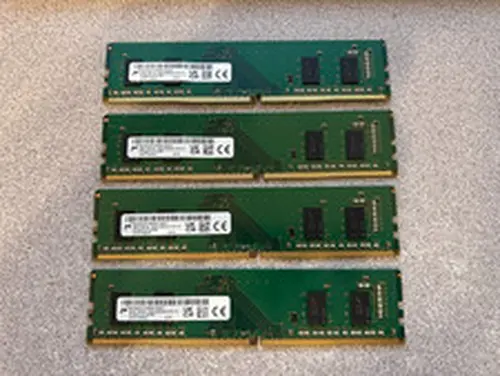Lot of 32 GB (8 GB x 4 sticks) Micron DDR4 PC4-3200AA Desktop RAM Quick Ship