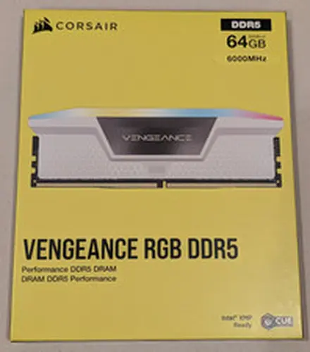 Corsair Vengeance RGB DDR5 64GB (2x32GB) 6000MHz CL30 XMP DIMM white - new