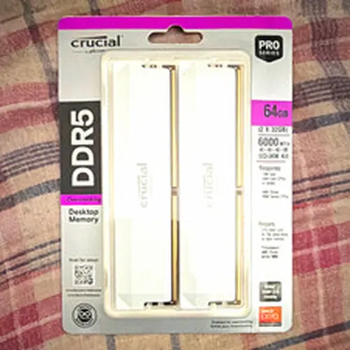 Crucial Pro DDR5 64GB (2x32GB) 6000MT/s UDIMM White XMP 3.0 EXPO