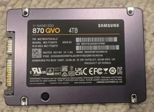 Samsung 870 EVO 4TB 2.5" SATA III Internal SSD (99% health)