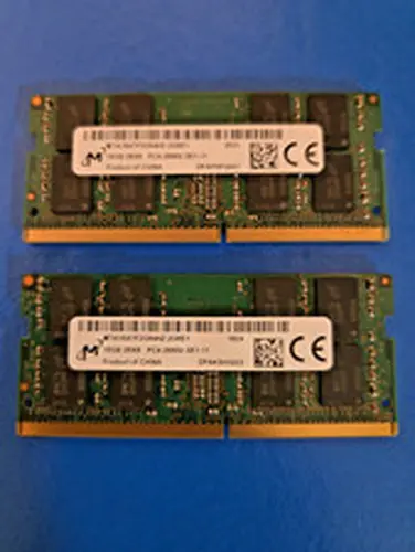 Micron 32GB Kit 2x16GB DDR4-2666 PC4-2666V 2Rx8 SO-DIMM Laptop RAM