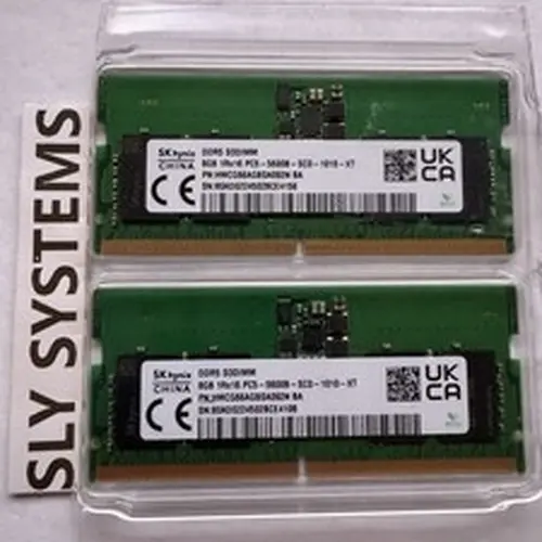SK Hynix 16GB (2x8GB) DDR5 5600MHz SODIMM Laptop Memory RAM, HMCG66AGBSA092N