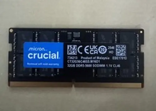Crucial 32GB DDR5 5600 SODIMM Laptop Memory RAM