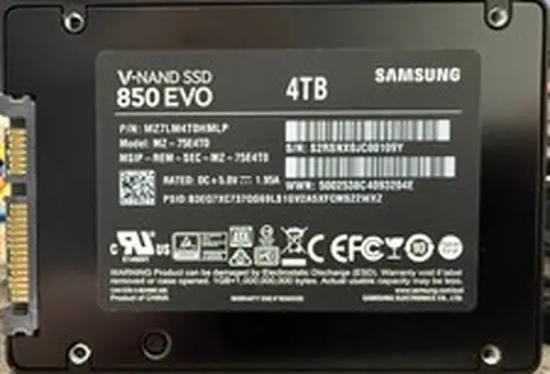 Samsung 850 EVO 4TB MZ-75E4T0 6Gb/s SATA 2.5" Internal Solid State Drive SSD Y