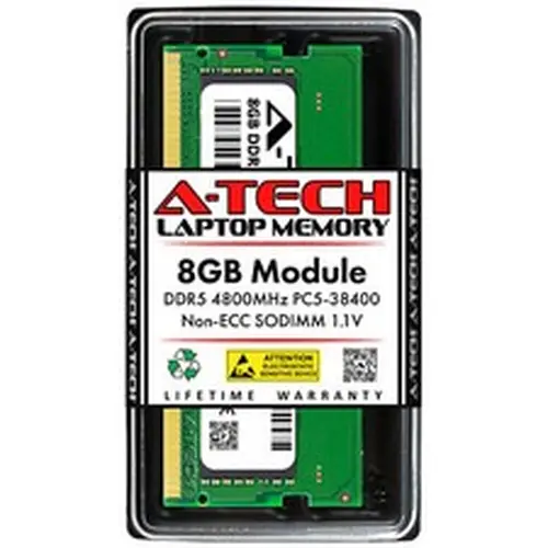 A-Tech 8GB DDR5 4800MHz Laptop PC5-38400 SODIMM 262-Pin Notebook Memory RAM 1x8G
