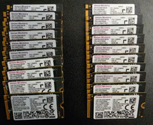 Lot of 20 - Union Memory SSS0Y86999 128GB M.2 PCIe Gen3 NVMe 2242 (SSD)