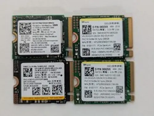 Samsung, SK Hynix, SSSTC M.2 2230 NVMe SSD- 256GB Lot of 4