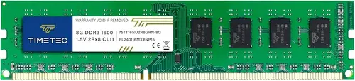 Timetec 8GB DDR3 1600MHz(DDR3-1600) PC3-12800 Non-ECC Unbuffered 1.5V CL11 2Rx8 Dual Rank 240 Pin UDIMM Desktop PC Computer Memory RAM Module Upgrade