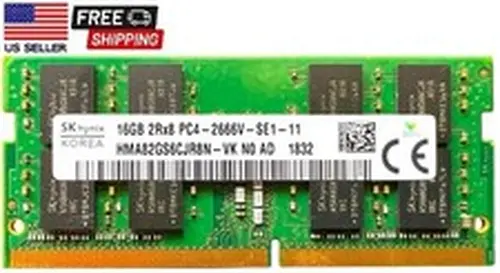Hynix 16GB DDR4 Laptop Memory RAM SODIMM-HMA82GS6DJR8N 2Rx8 1.2V CL19 260-Pin
