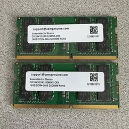 32GB (2x16GB) OEM GENUINE MEMORY DDR4-2666 SODIMM DWJ642GU42J9266NX-CRX