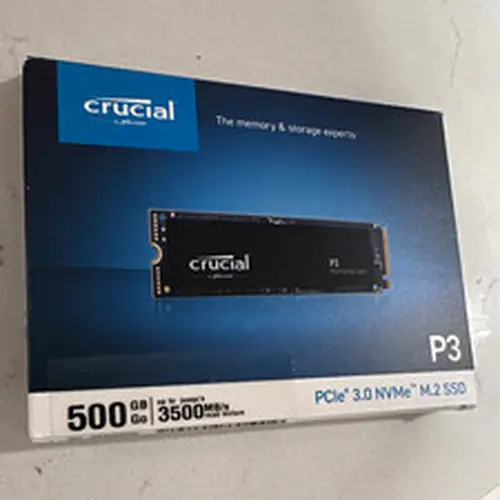 Crucial P3 500GB M.2 2280 PCIe 3.0 NVMe Internal SSD 3500/3000MB/s