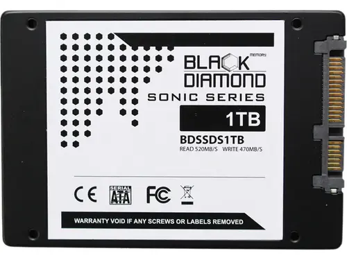 Black Diamond Memory Sonic Series BDSSDS1T 2.5' 1TB SATA III TLC Internal Solid State Drive