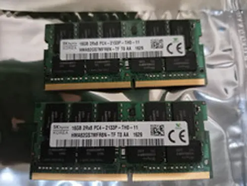 Lot of 2 SkHYNIX 16GB DDR4 2133 PC4SODIMM Memory (HMA82GS7MFR8N-TF)
