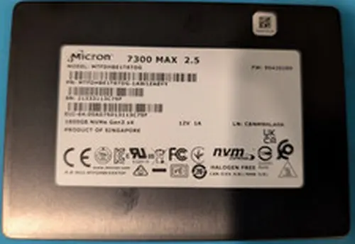 Micron 7300 MAX MTFDHBE1T6TDG 1.6TB Pcle U.2 NVMe Gen3 x4 1AW1ZABYY SSD 94-95%