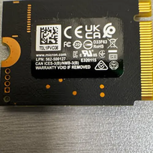 Micron 256GB M.2 2230 NVMe Gen4 x4 Internal SSD Black MTFDKBK256TGE