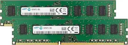 Samsung 16GB (2x8GB) DDR3 1600MHz PC3-12800 CL11 UDIMM 2Rx8 Dual Rank 1.5V Non-ECC DIMM 240-Pin Desktop PC RAM Memory